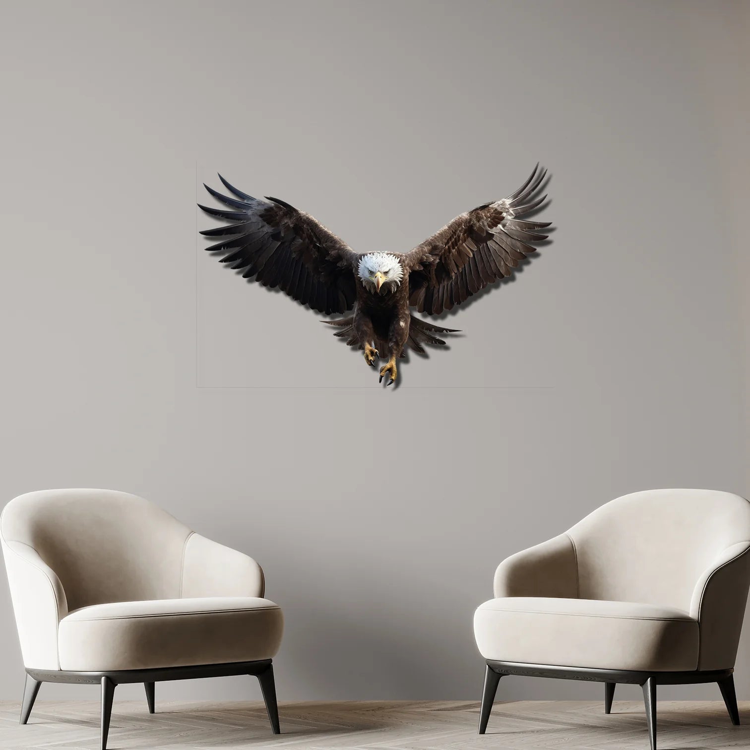 Kara Kartal Metal Tablo