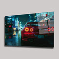 NISSAN SKYLINE GTR R34 VE NEON ŞEHİR IŞIKLARI YATAY CAM TABLO - DEG0314
