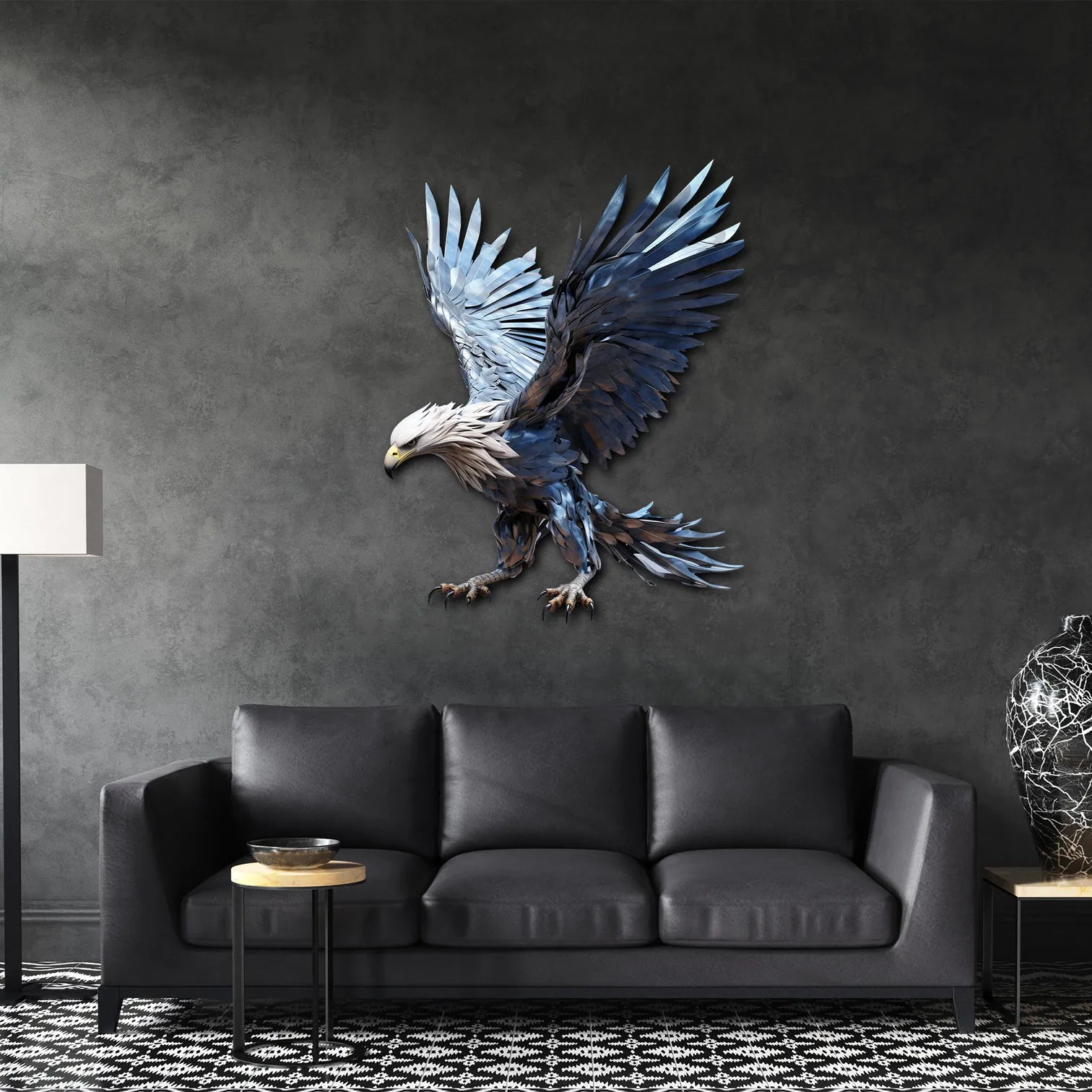 Mavi Kartal Metal Tablo