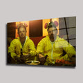BREAKING BAD WALTER WHITE VE JESSE PINKMAN SARI TULUMLU YATAY CAM TABLO - DEG0343