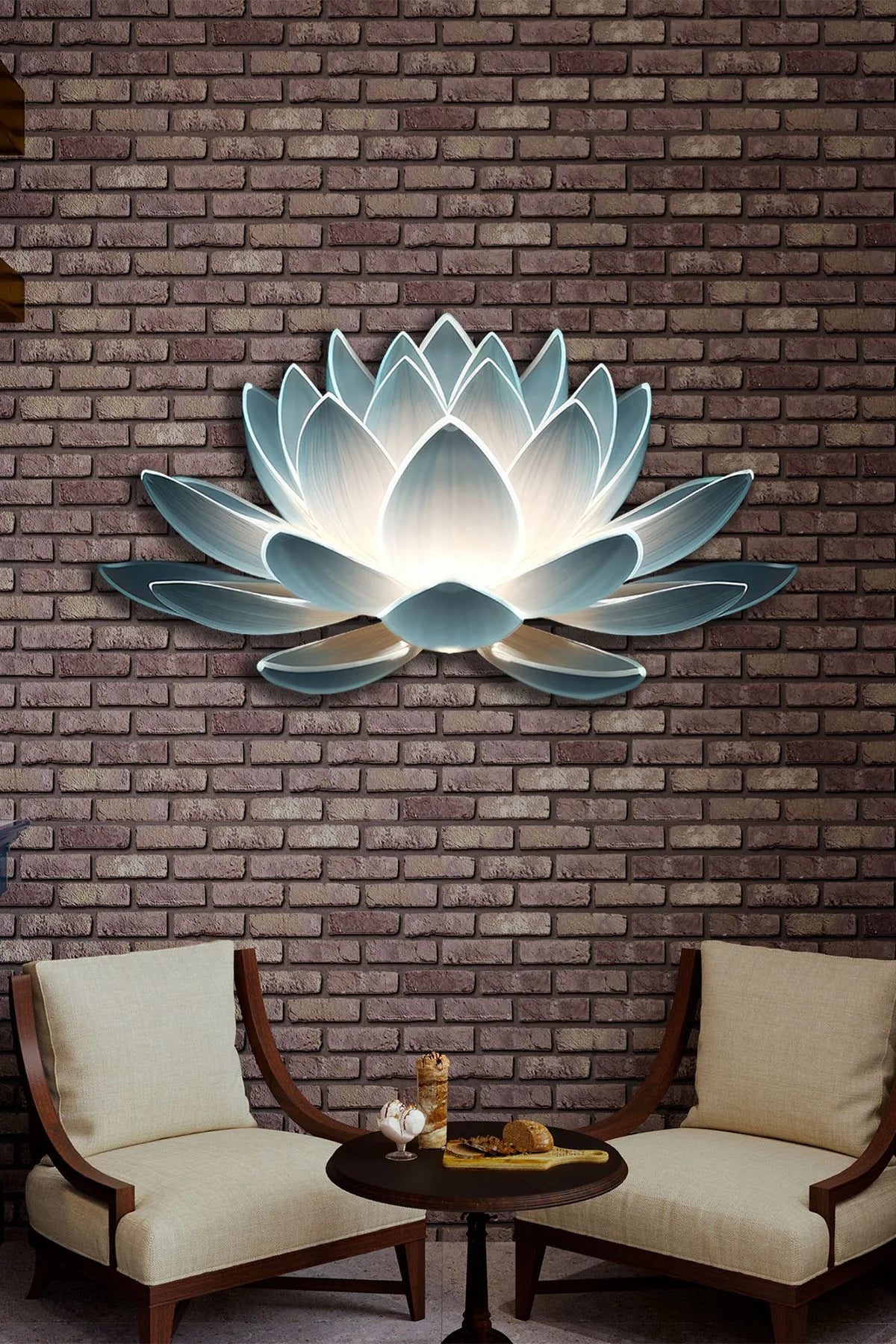 Lotus Çiçeği Metal Tablosu