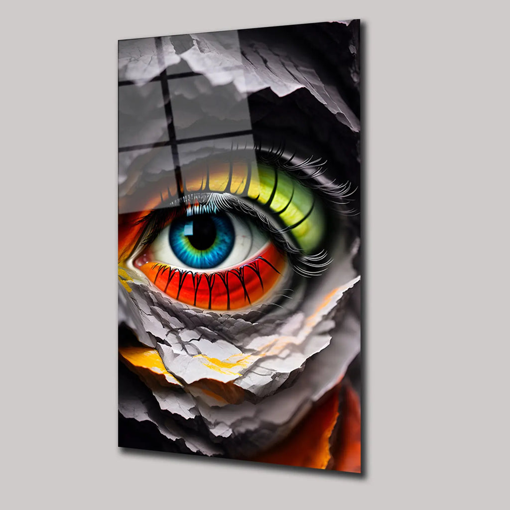 TAŞLAŞMIŞ GÖZ ILLUSTRATION ART - CAM TABLO - DEG0118