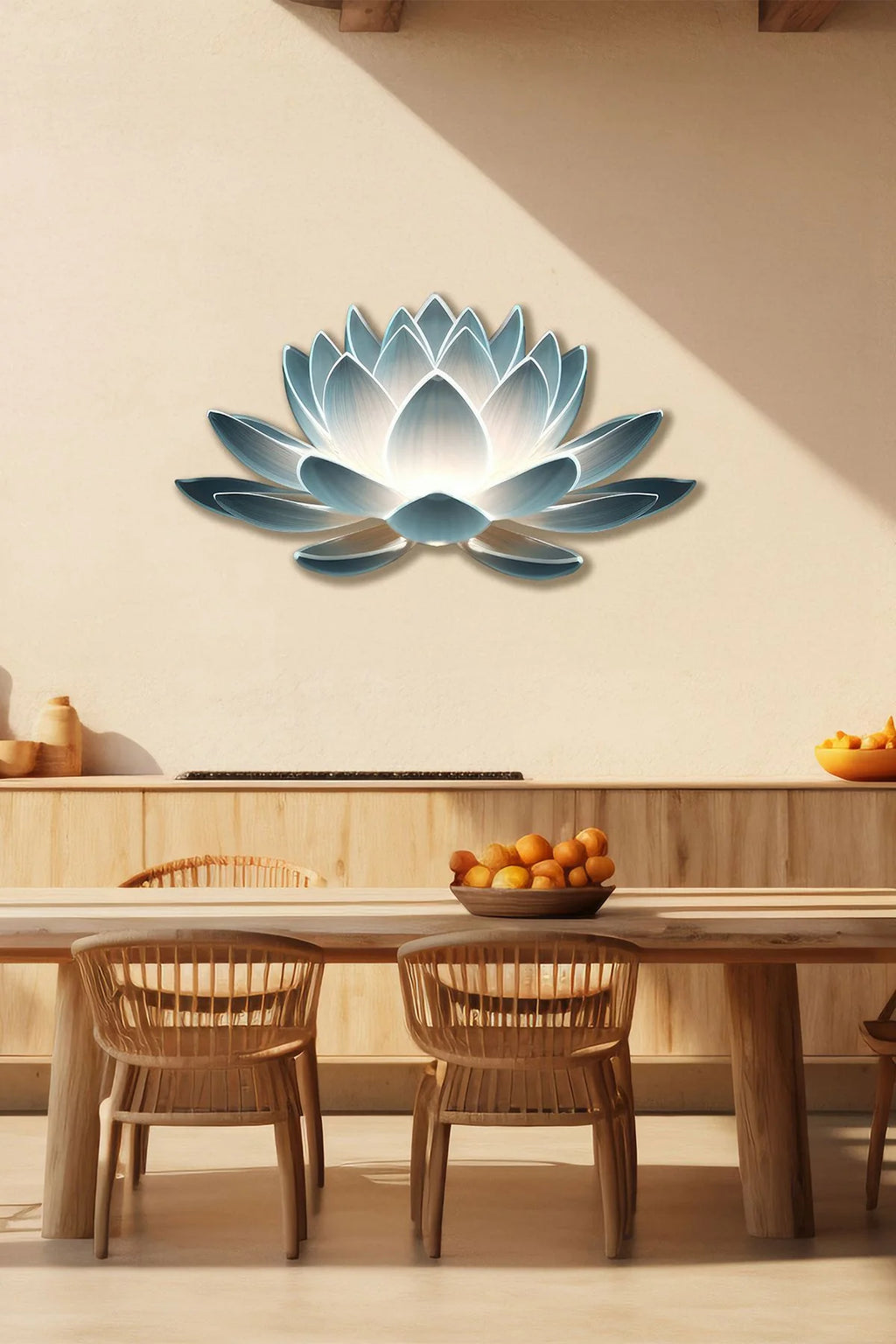 Lotus Çiçeği Metal Tablosu