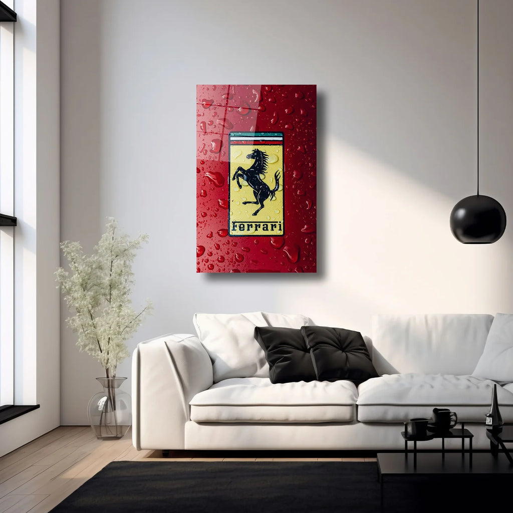 FERRARİ - CAM TABLO - DEG0011