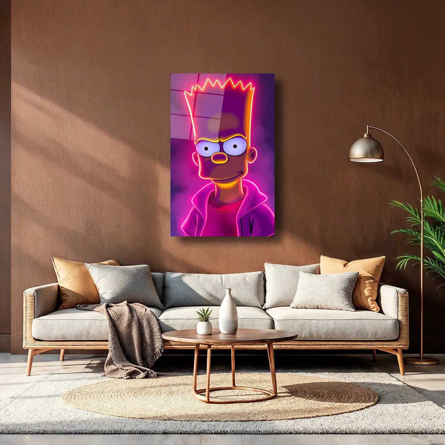 NEON BART SİMPSON - CAM TABLO - DEG0218