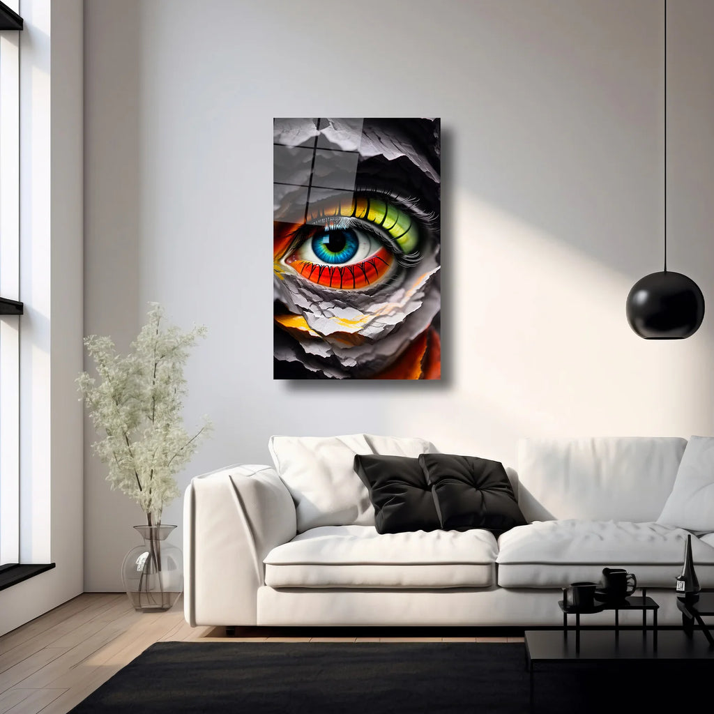 TAŞLAŞMIŞ GÖZ ILLUSTRATION ART - CAM TABLO - DEG0118