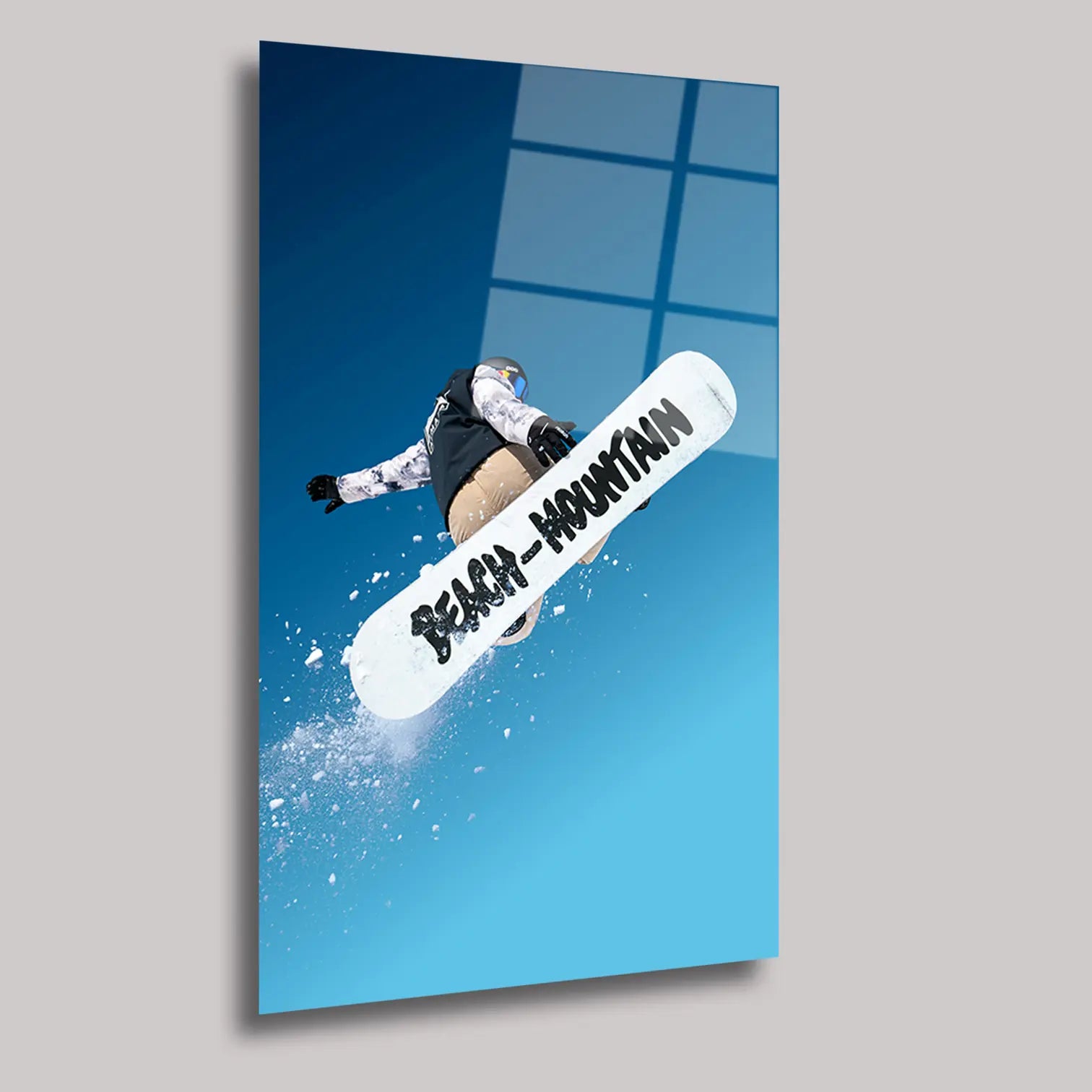 SNOWBOARD ATLAYIŞI - CAM TABLO - DEG0004