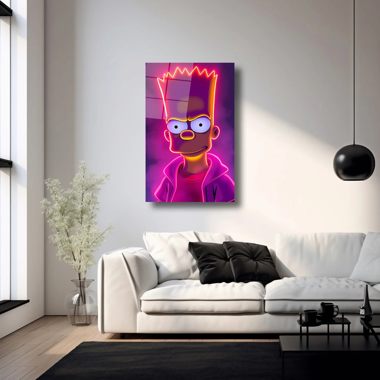 NEON BART SİMPSON - CAM TABLO - DEG0218