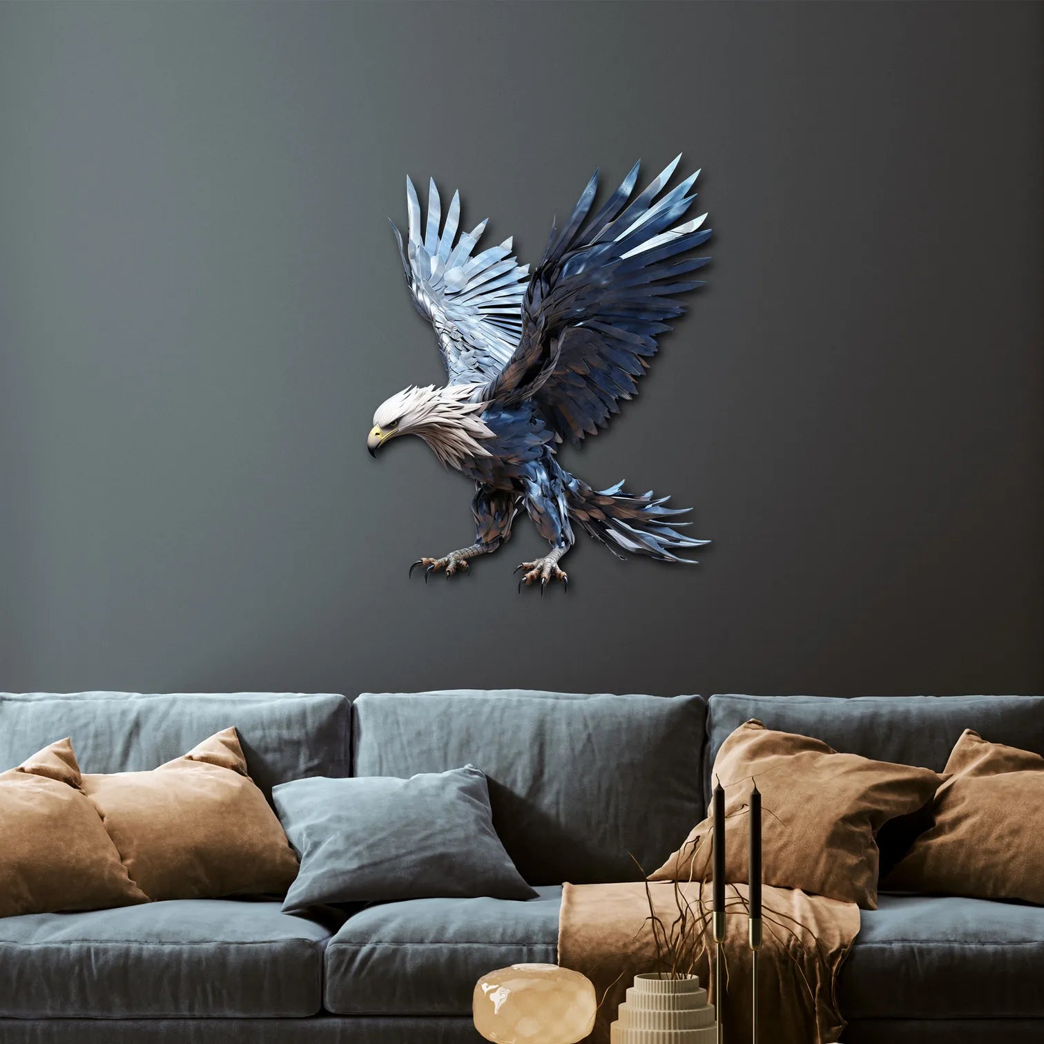 Mavi Kartal Metal Tablo