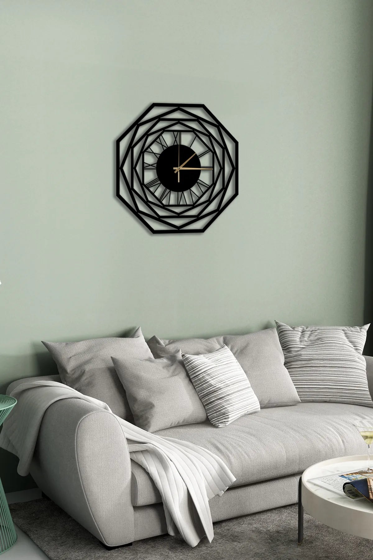 Geometrik Metal Duvar Saati