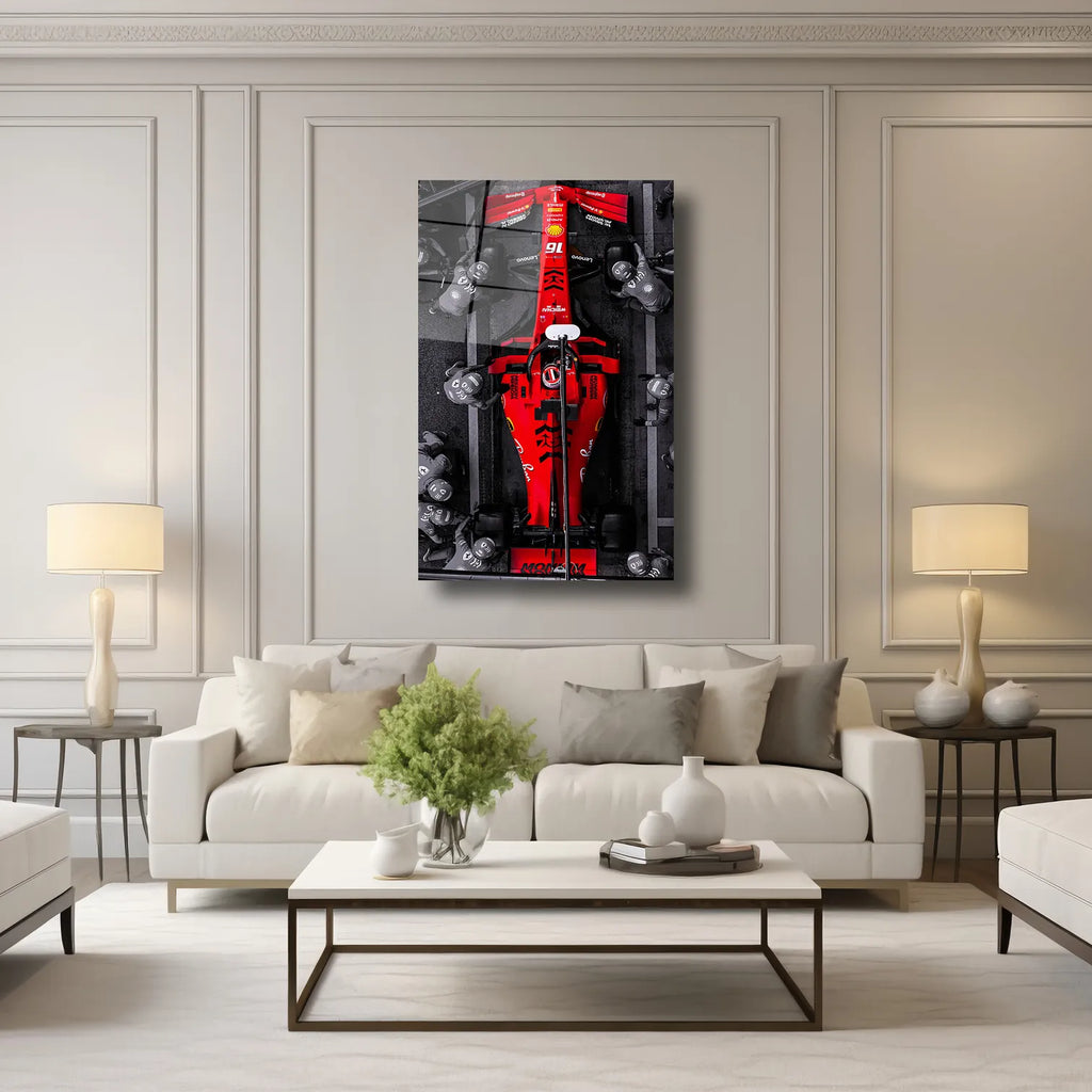 FORMULA 1 CHARLES LECLERC PİT STOP - CAM TABLO - DEG0127