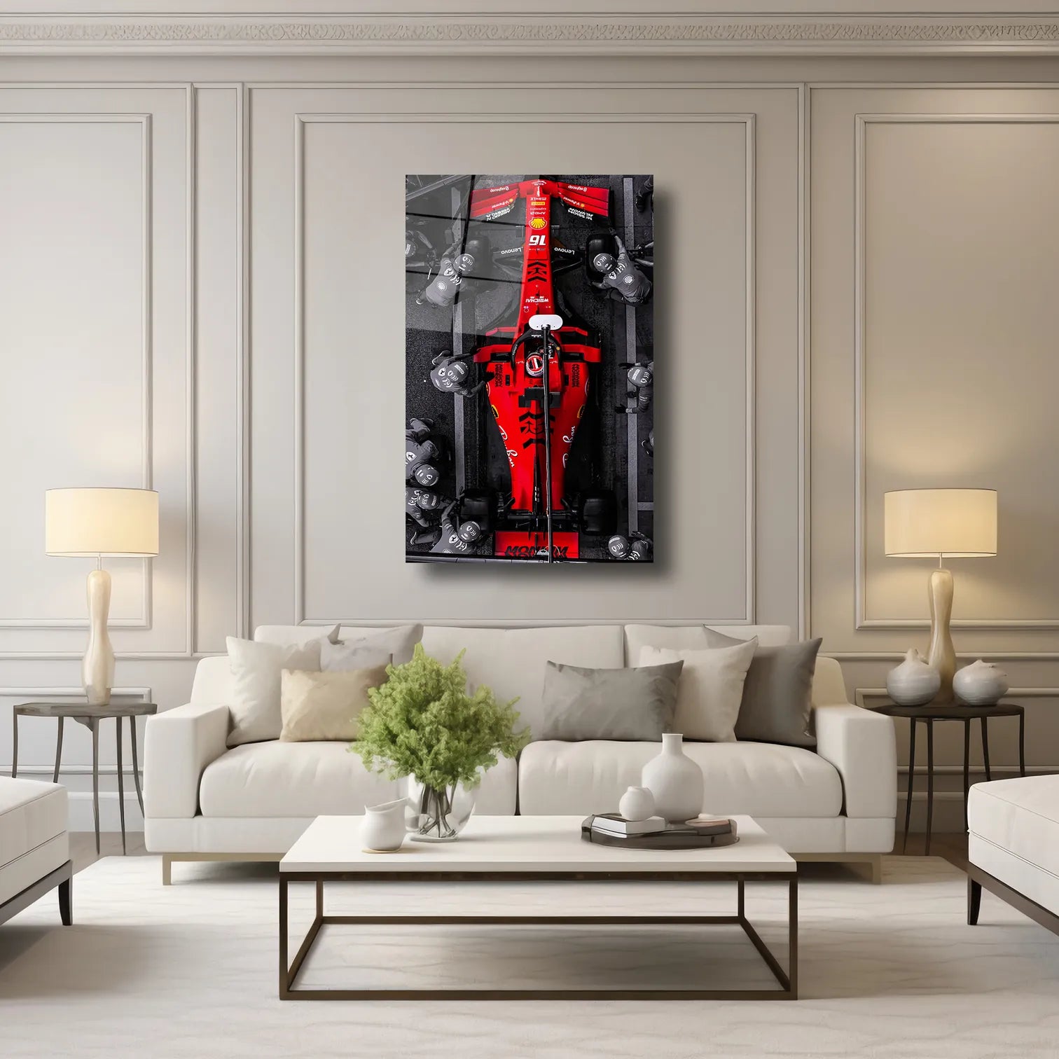 FORMULA 1 CHARLES LECLERC PİT STOP - CAM TABLO - DEG0127