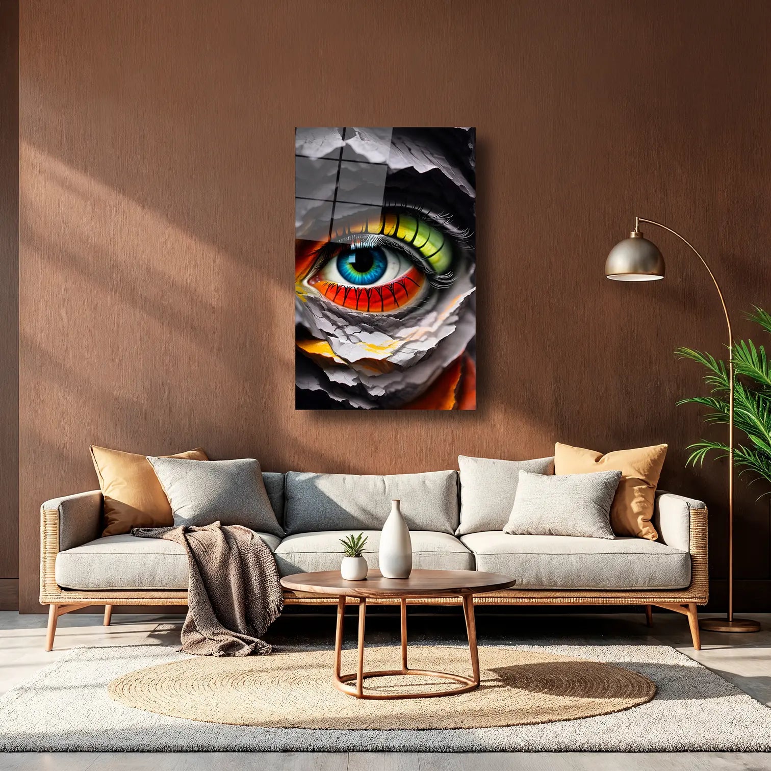 TAŞLAŞMIŞ GÖZ ILLUSTRATION ART - CAM TABLO - DEG0118