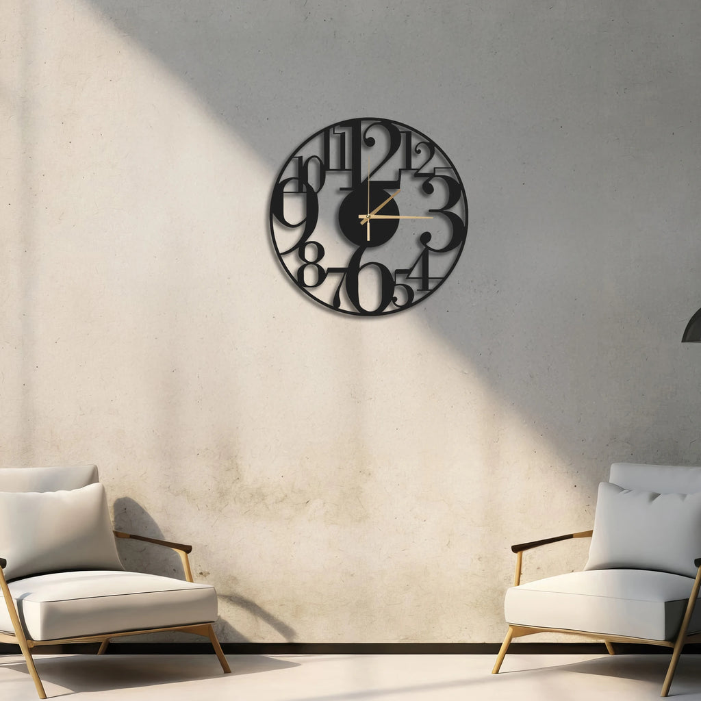 MODERN TASARIM METAL DUVAR SAATİ